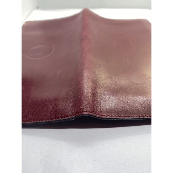 Authentic Celine Paris Burgundy Red Leather Long Slim Wallet - Picture 5 of 10